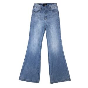 FLYING‎ TOMATO Los Angeles Womens High Rise Flare Jeans Light Wash Size M